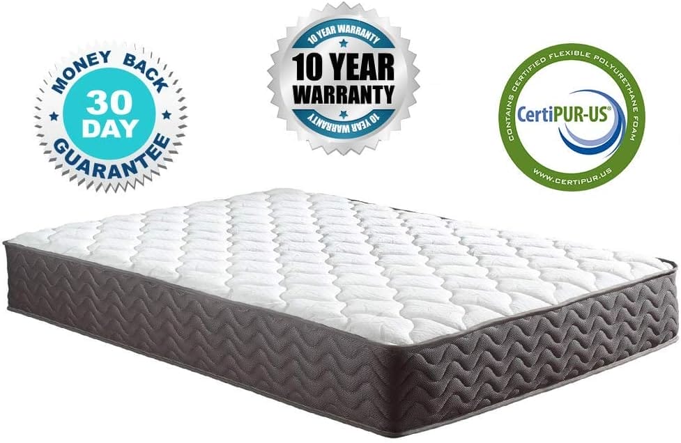 Swiss Ortho Sleep, 12 Inch Certified Independently  Individually Wrapped Pocketed Encased Coil Pocket Spring Contour Mattress - Full, White