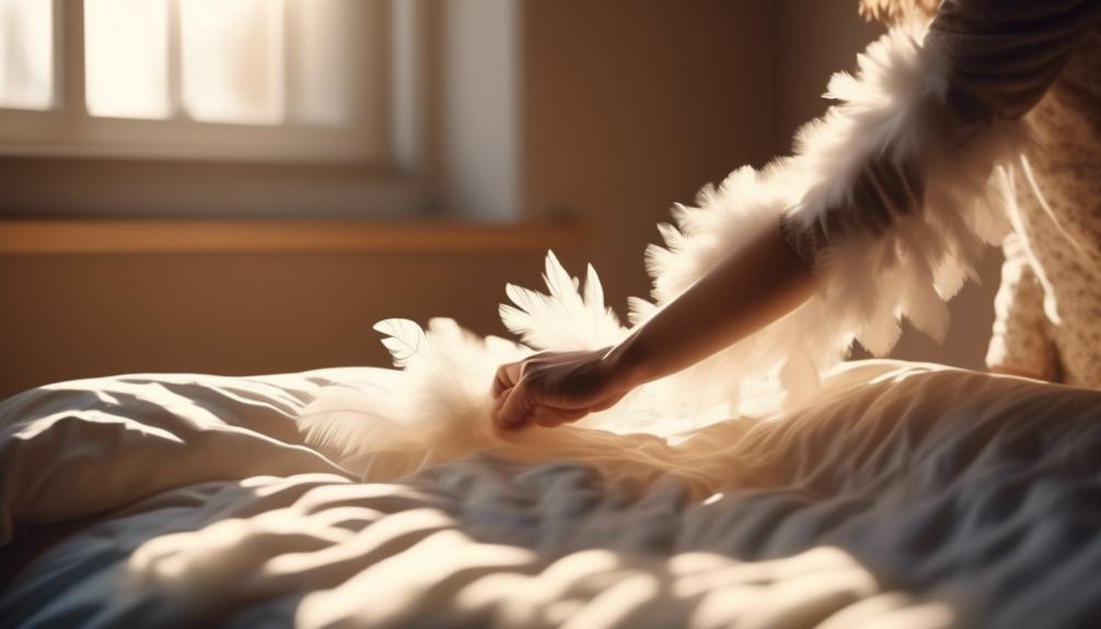 fluffing feather duvets regularly