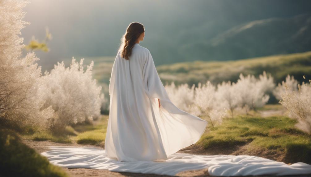 embracing the white robe