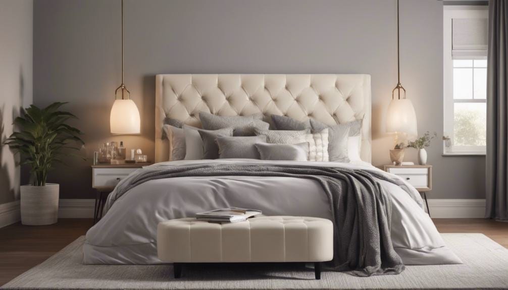 soft gray bedding design