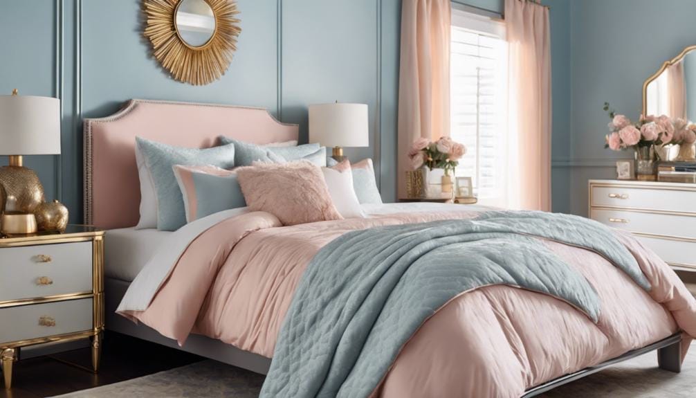 elegant blush pink bedding